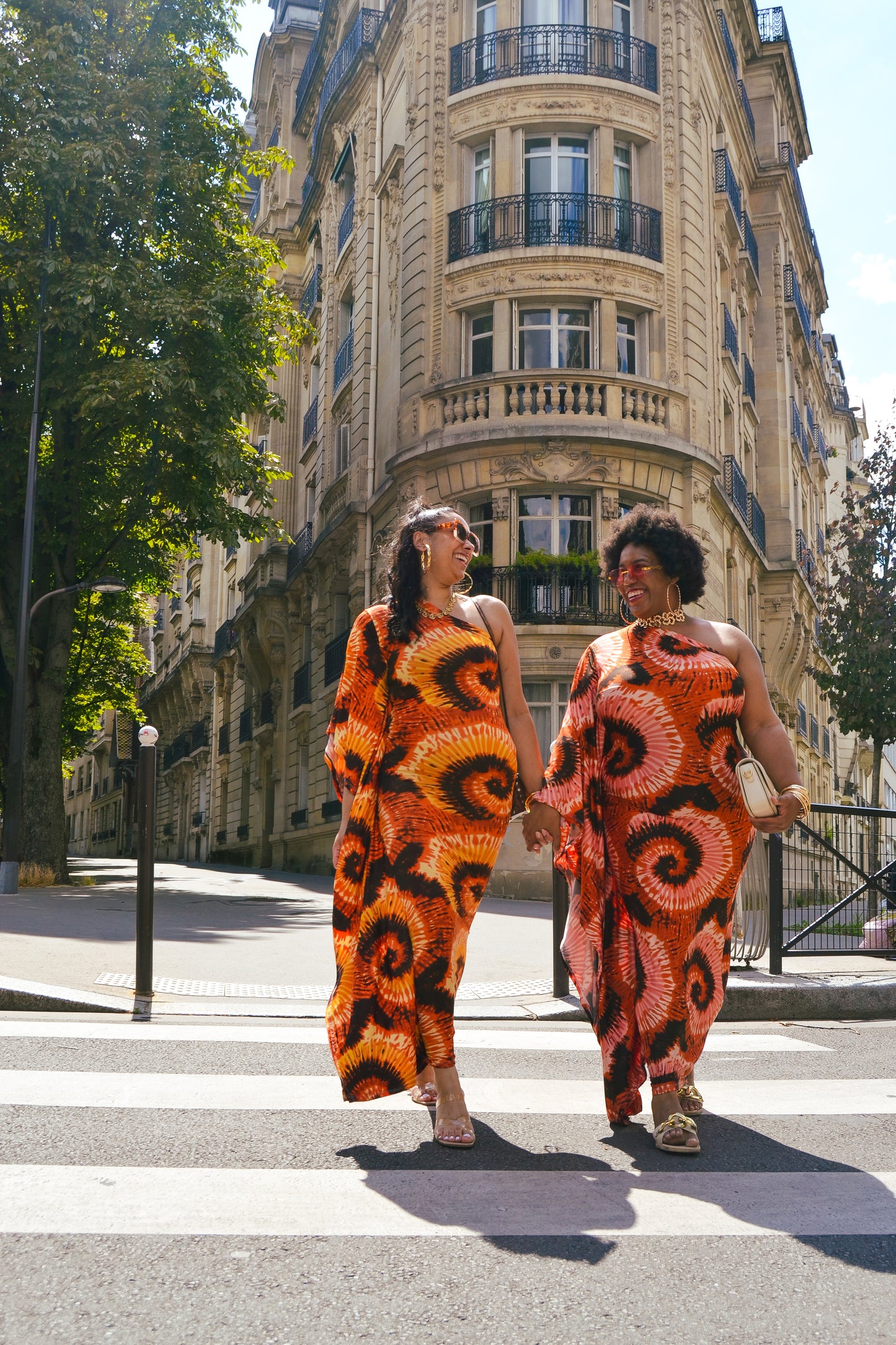 Robe asymétrique Winky Orange et jaune